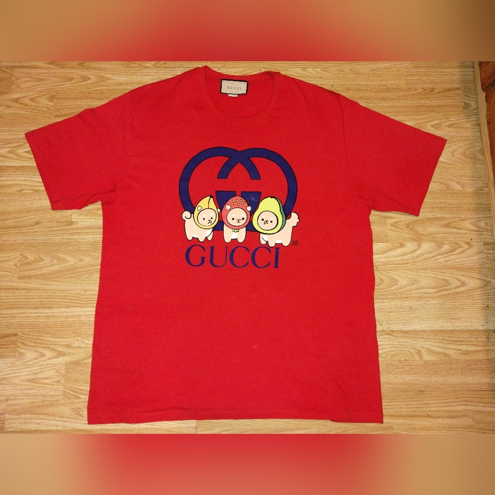 Gucci x Kawaii Printed Cotton Jersey T-shirtSize XXXL.